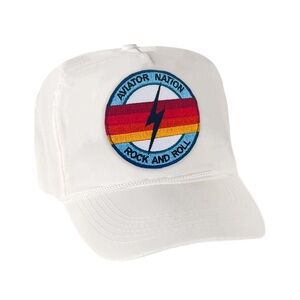 Aviator Nation White Cap with Logo Patch